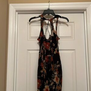 Mini dress with floral